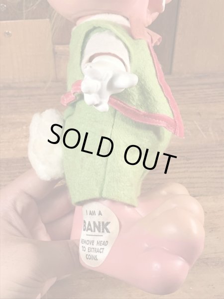 70’sのロイデス社製のうさぎのヴィンテージのコインバンクフィギュア