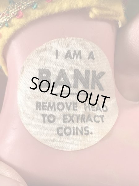 70年代頃のロイデス社製のウサギのビンテージのコインバンクドール