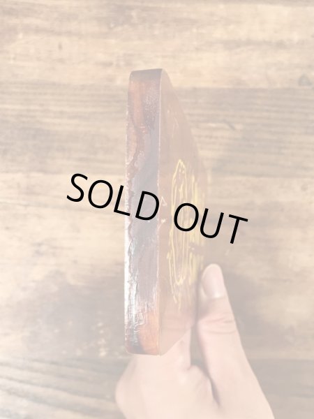 60年代頃のメッセージが書かれたビンテージの壁掛けウッドサイン