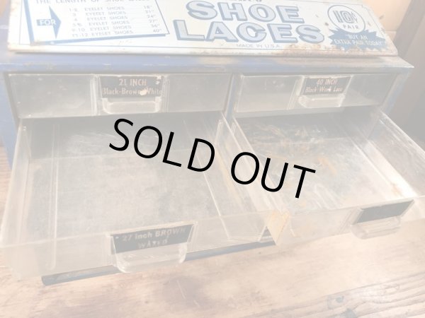 〜60’sのシューレースのヴィンテージの店頭用ディスプレイケース