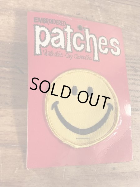 70年代頃のスマイルフェイスのビンテージのワッペン