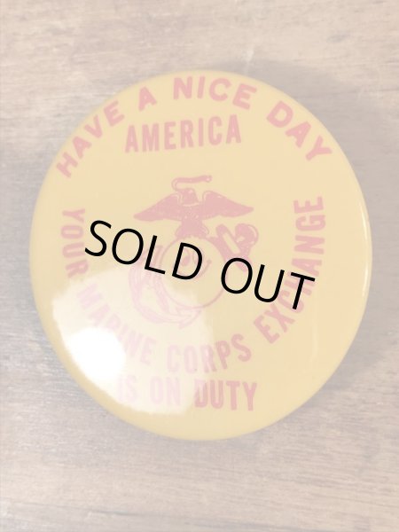 70’sのマリーンコープスのヴィンテージの缶バッチ