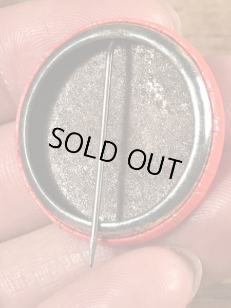 70年代頃のスマイルフェイスのビンテージの缶バッジ