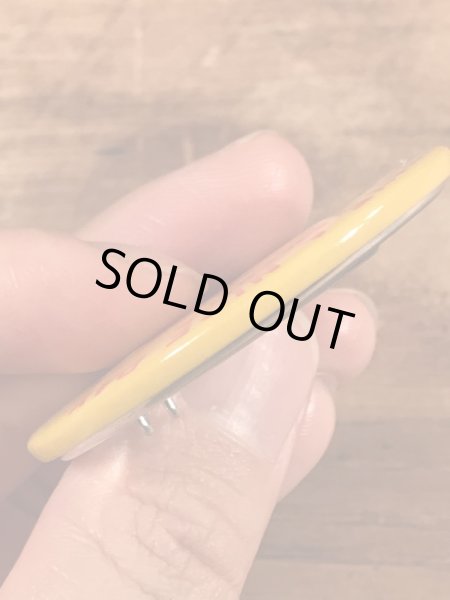 70年代頃のスマイルフェイスのビンテージの缶バッジ