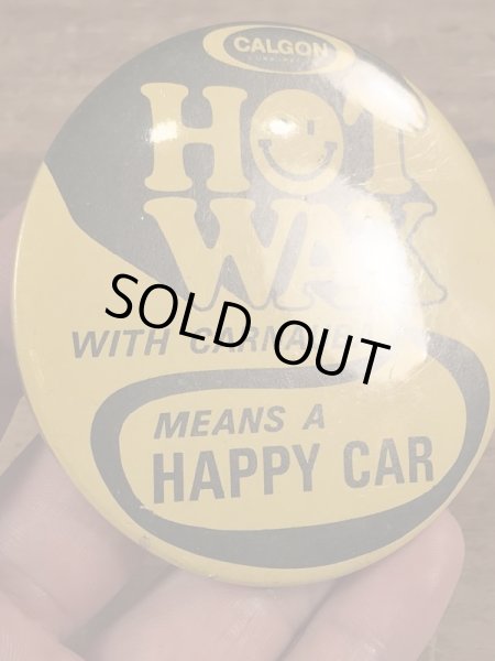 70〜80年代頃のスマイルフェイスのビンテージの缶バッジ