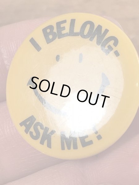 70’sのスマイルのヴィンテージの缶バッチ