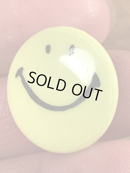 70’sのスマイルフェイスのヴィンテージの缶バッチ