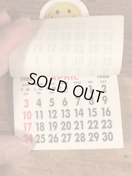 80’sのスマイルフェイスのヴィンテージのカレンダー