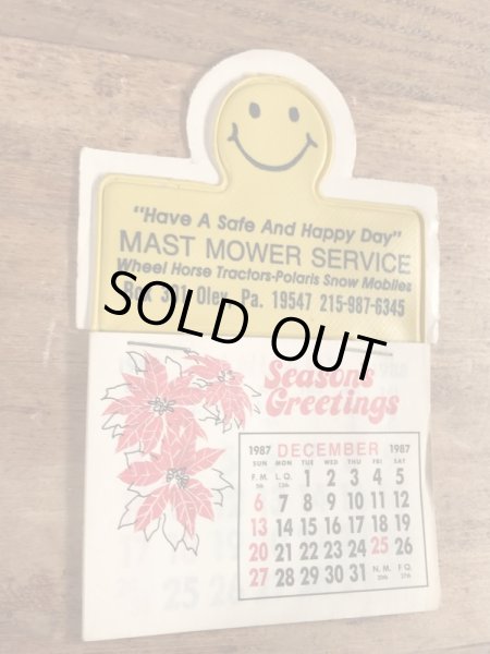 80年代頃のスマイルのビンテージのミニカレンダー