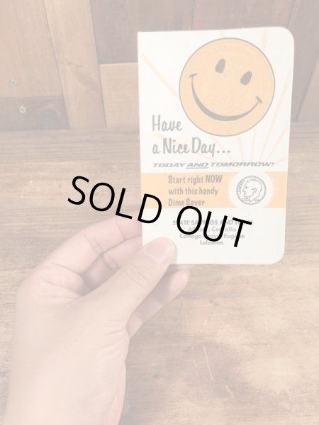 70’sのスマイルフェイスのヴィンテージの貯金ブック