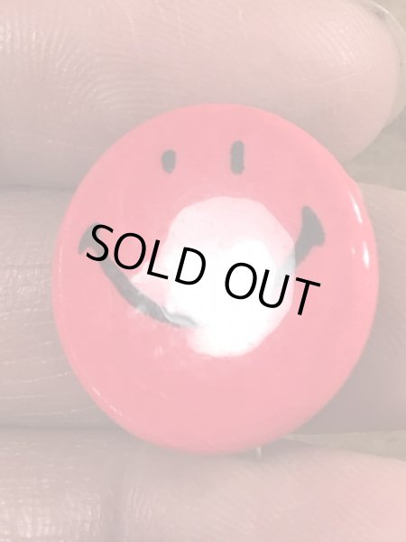 70’sのスマイルフェイスのヴィンテージの缶バッジ