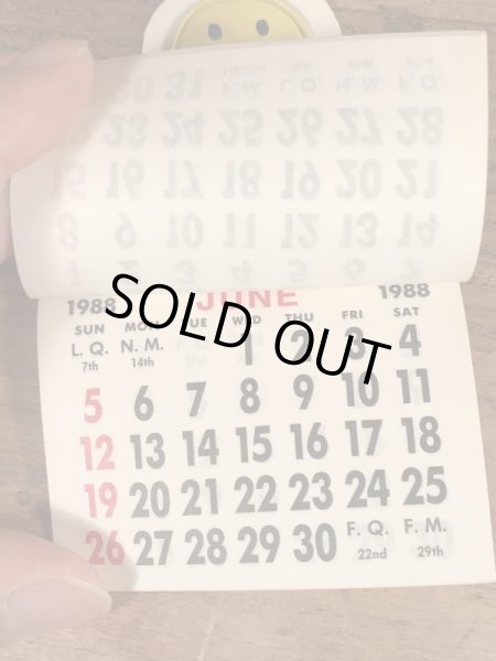 80’sのスマイルフェイスのヴィンテージのカレンダー