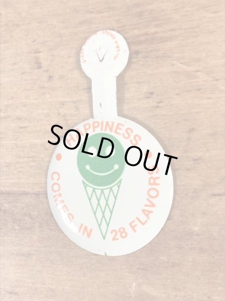 60’s〜のアイスクリームが描かれたヴィンテージのタブバッチ