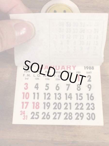 80年代頃のスマイルのビンテージのミニカレンダー