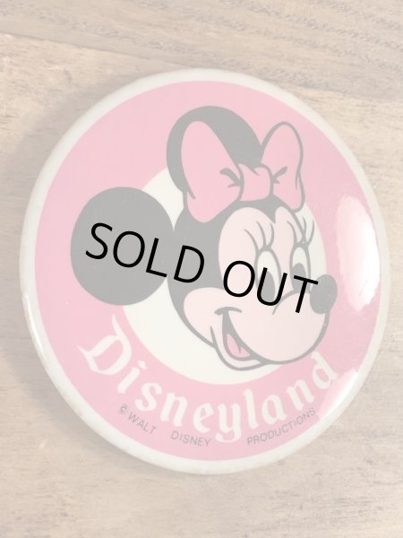 70年代頃のミニーマウスのビンテージの缶バッジ