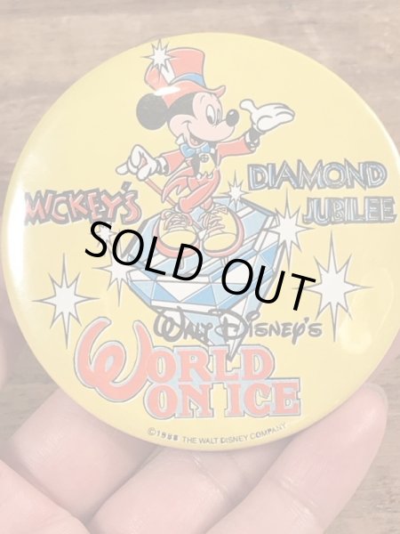 80年代頃のミッキーマウスのビンテージの缶バッチ
