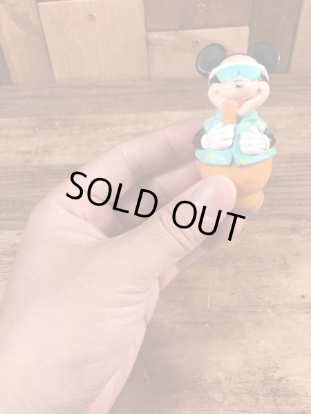 80年代頃のアイスキャンディーを食べているミッキーマウスのビンテージの指人形