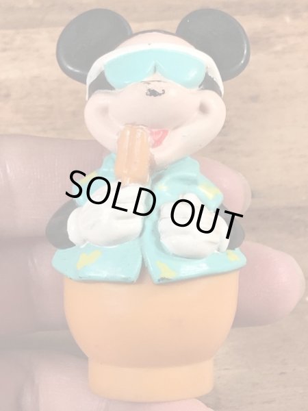 80年代頃のアイスキャンディーを食べているミッキーマウスのビンテージの指人形
