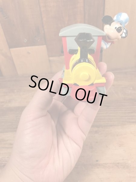 90年代頃〜の汽車に乗ったミッキーマウスのヴィンテージのフィギュア