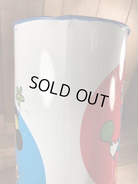 70年代頃のミッキー＆ミニーマウスのビンテージのゴミ箱