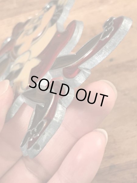 70年代頃のミニーマウスのヴィンテージのステンドグラス風オーナメント