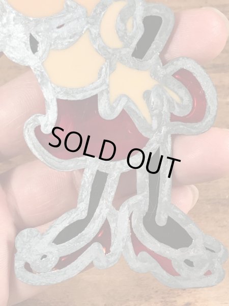 70年代頃のミニーマウスのヴィンテージのステンドグラス風オーナメント