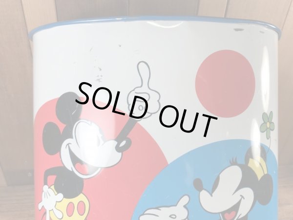 70年代頃のミッキー＆ミニーマウスのビンテージのゴミ箱