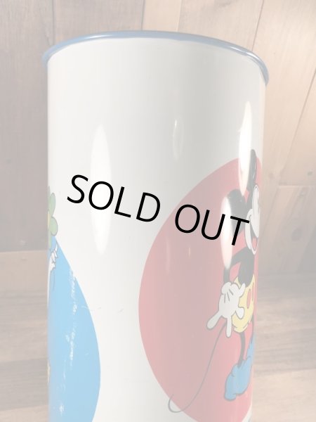 70年代頃のミッキー＆ミニーマウスのビンテージのゴミ箱