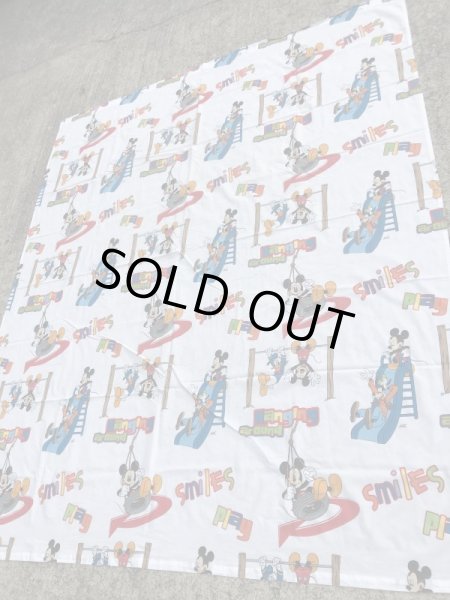 ディズニーのミッキーマウスのビンテージのフラットシーツ