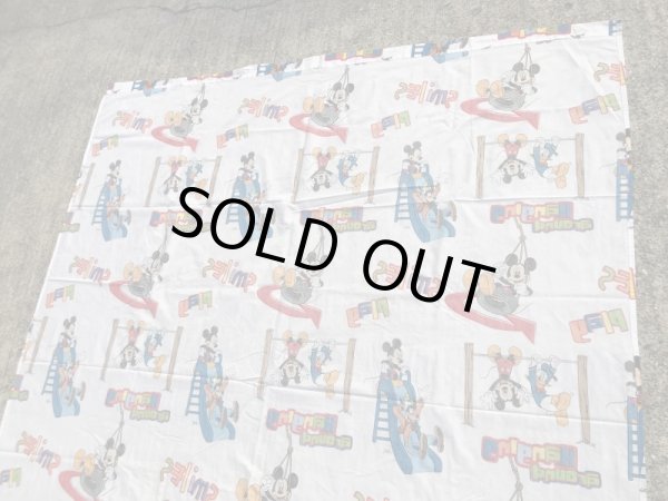 ディズニーのミッキーマウスのビンテージのフラットシーツ