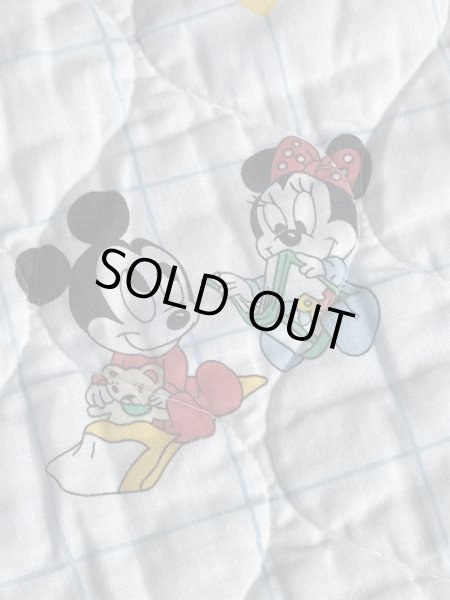 80年代頃のベイビーミッキーマウスのヴィンテージのキルティング生地