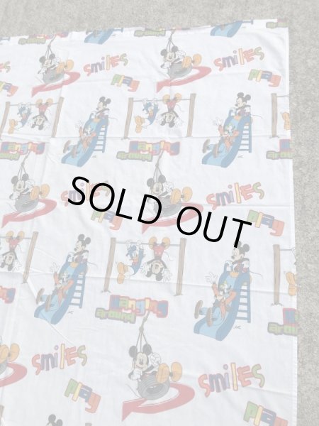 ディズニーのミッキーマウスのビンテージのフラットシーツ