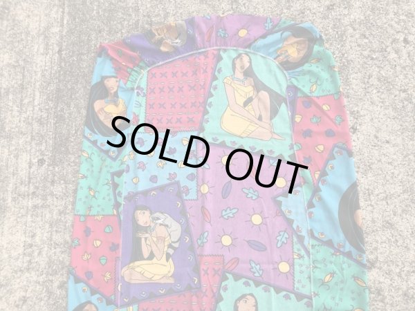 90年代頃のディズニーのポカホンタスのビンテージのボックスシーツ