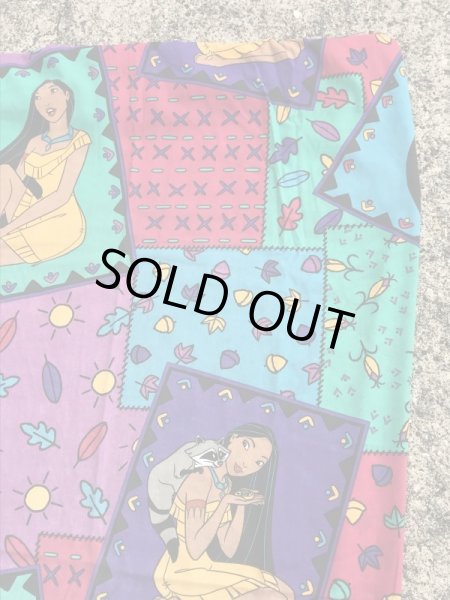 90年代頃のディズニーのポカホンタスのビンテージのボックスシーツ