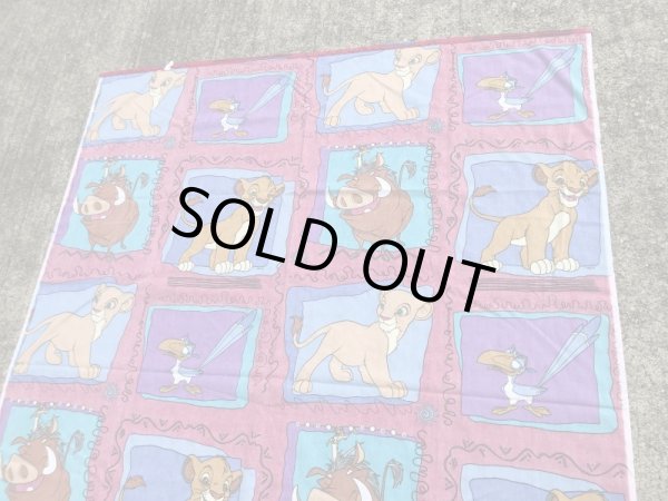 90年代頃のディズニーのライオンキングのヴィンテージのフラットシーツ