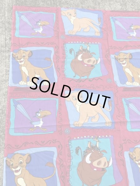 90年代頃のディズニーのライオンキングのヴィンテージのフラットシーツ