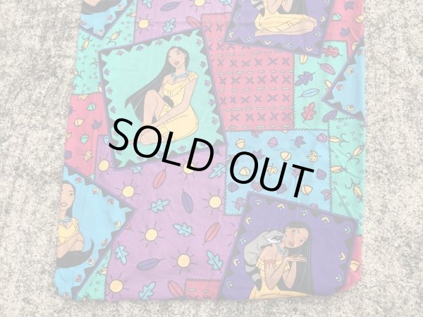 90年代頃のディズニーのポカホンタスのビンテージのボックスシーツ