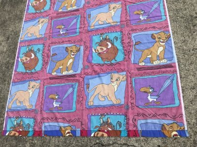 画像1: Disney The Lion King Flat Sheet　ライオンキング　ビンテージ　フラットシーツ　ディズニー　90年代