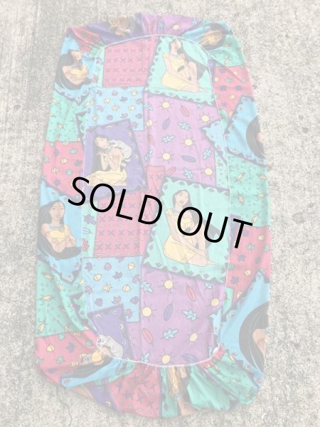 90年代頃のディズニーのポカホンタスのビンテージのボックスシーツ