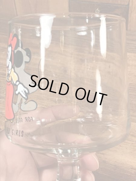 70年代頃のミッキー＆ミニーマウスのビンテージのグラス