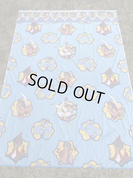 90年代頃のディズニーのアラジンのビンテージのフラットシーツ