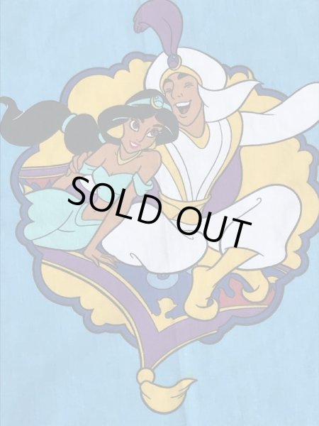 90年代頃のディズニーのアラジンのビンテージのフラットシーツ