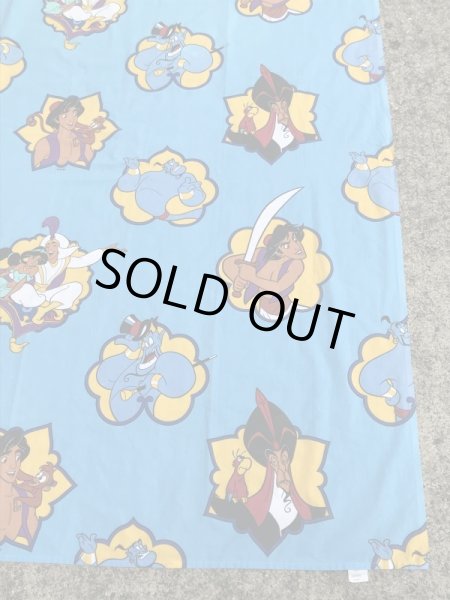 90年代頃のディズニーのアラジンのビンテージのフラットシーツ