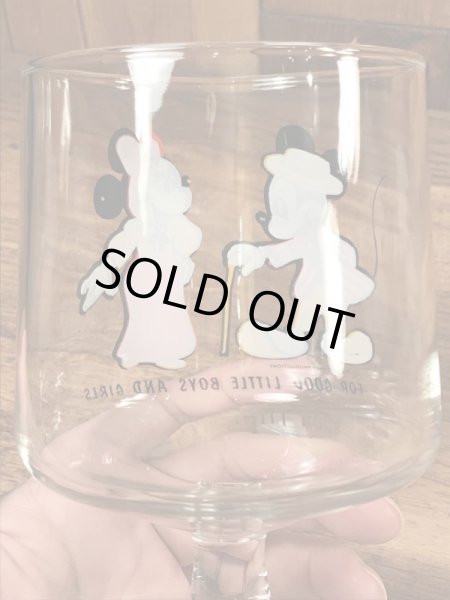 70年代頃のミッキー＆ミニーマウスのビンテージのグラス