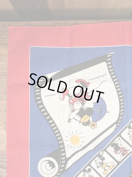 80年代頃のミッキー＆ミニーマウスのビンテージのバンダナ