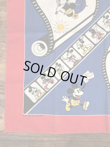 80年代頃のミッキー＆ミニーマウスのビンテージのバンダナ