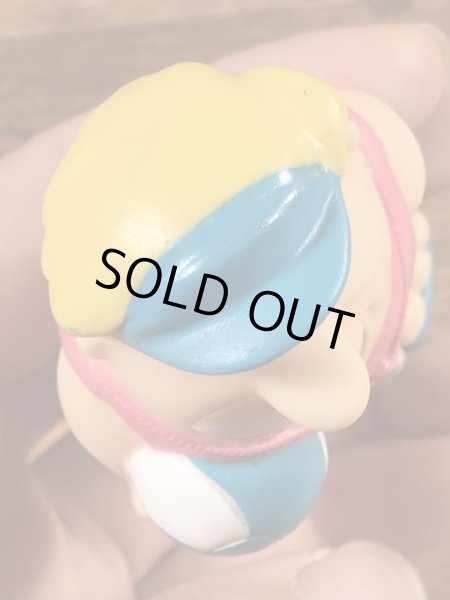 90年代頃のフリントストーンのバーニーのビンテージのソフビフィギュア