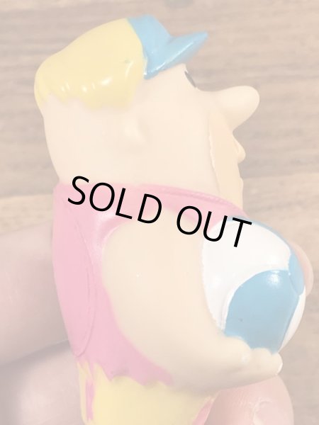 90年代頃のフリントストーンのバーニーのビンテージのソフビフィギュア