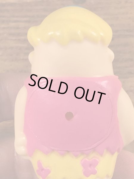 90年代頃のフリントストーンのバーニーのビンテージのソフビフィギュア