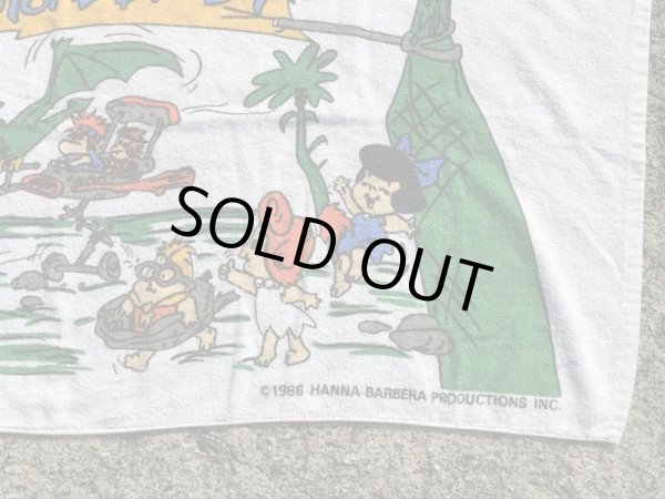 80年代頃のフリントストーンのビンテージのタオル